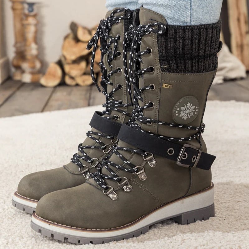 Sienna™ - Modern Knitted Mid-calf Snow Boots