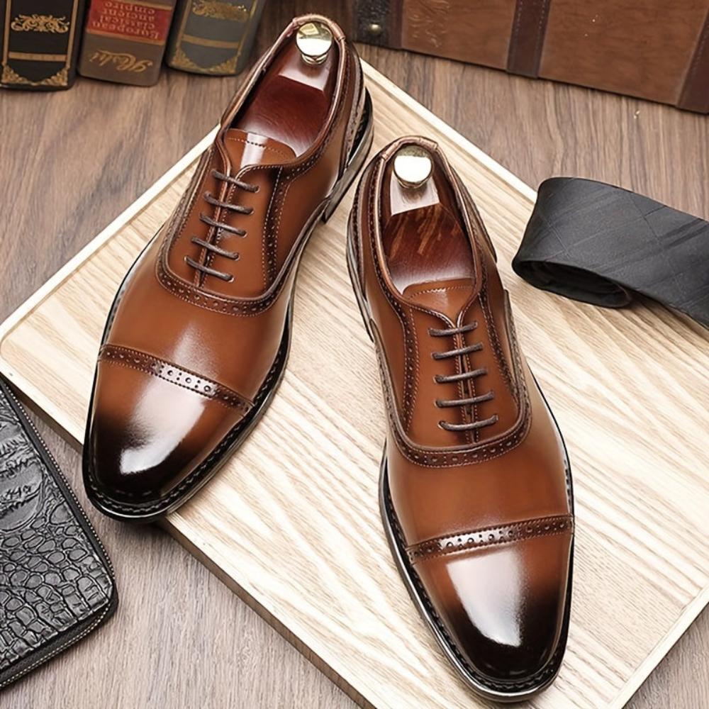 Windsor Cap-Toe Leather Oxford Shoes