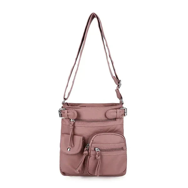 Ariana - Multiple Pockets Soft Leather Crossbody Bag