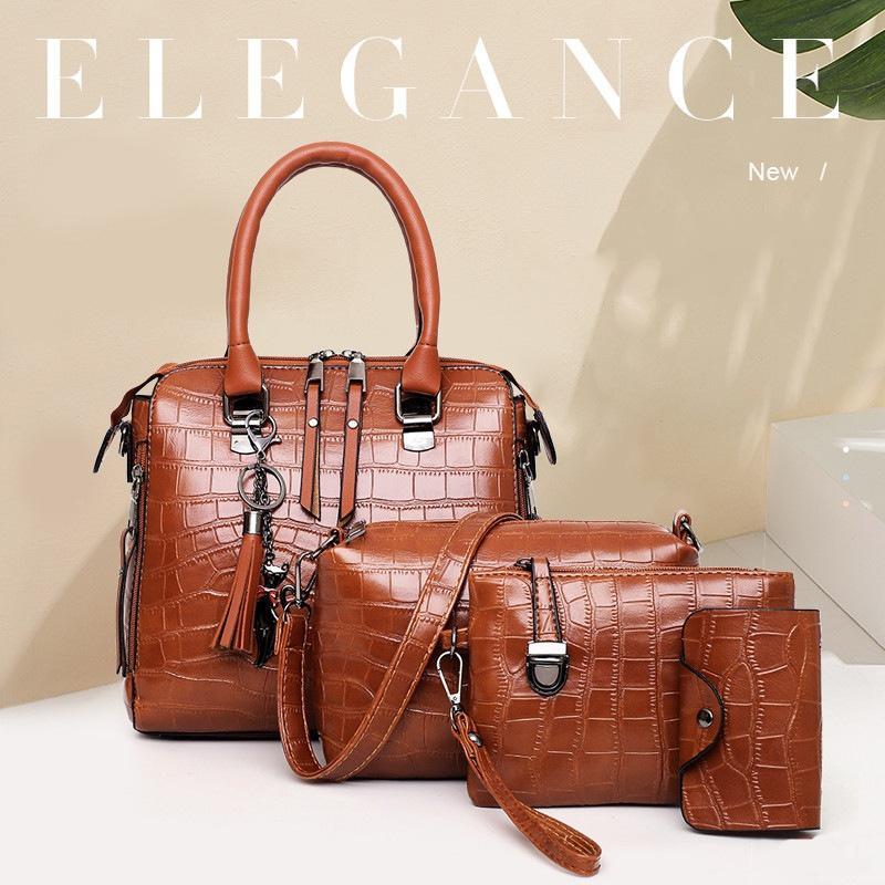 Helda™ - 4-Piece Modern Leather Bag Set