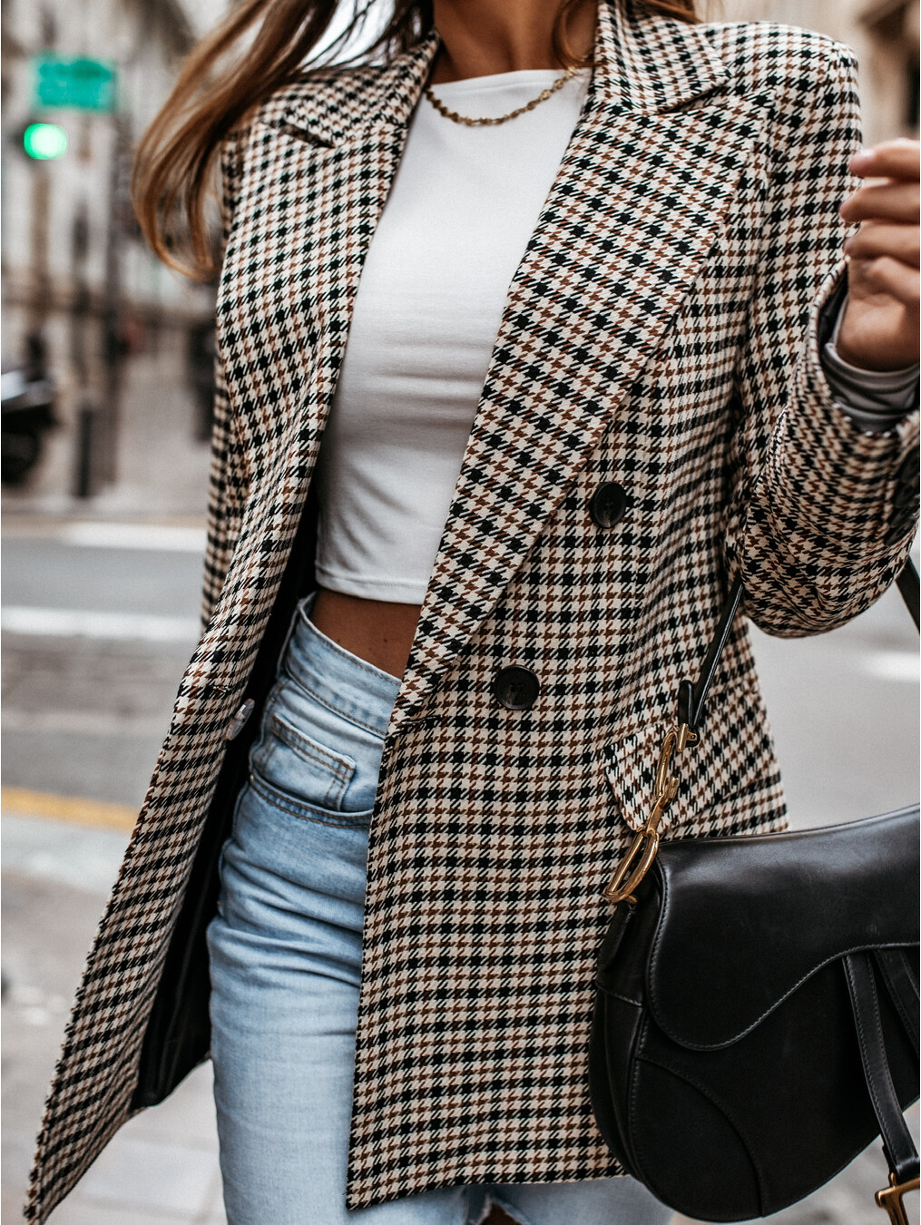 Emily™ - Stylish Checkered Blazer