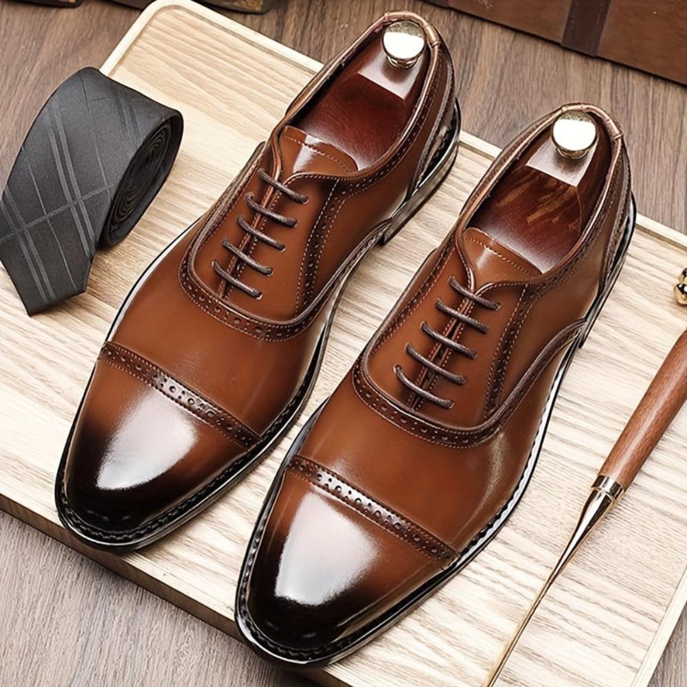 Windsor Cap-Toe Leather Oxford Shoes