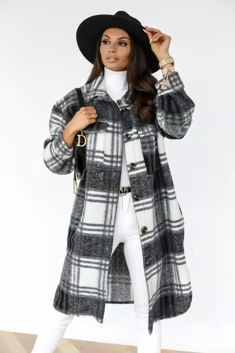 Olivia™ - Super Soft Long Plaid Coat