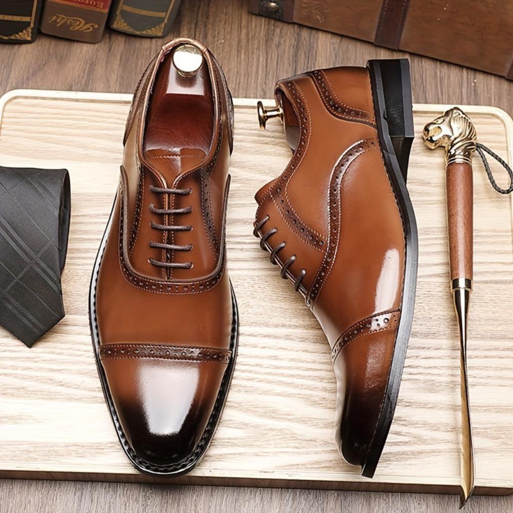 Windsor Cap-Toe Leather Oxford Shoes