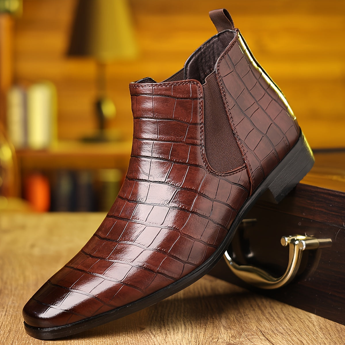 Astor’s Refined Charm | Square-Toe Chelsea Boots