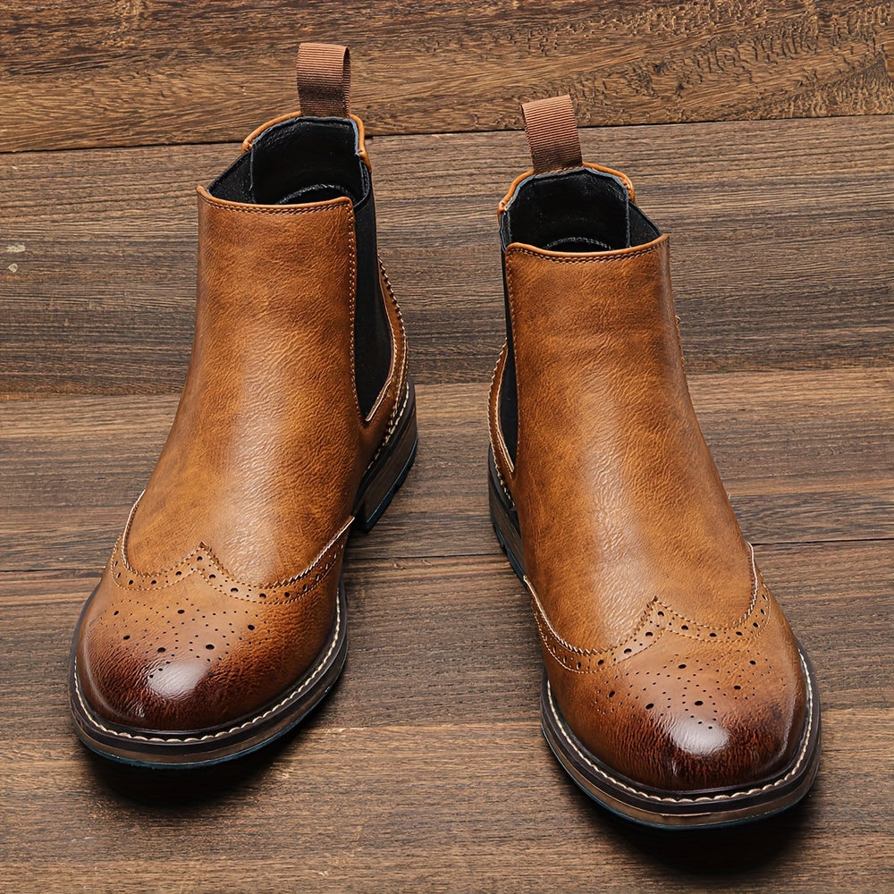 Heritage Style | Cambridge Wingtip Brogue Chelsea Boots