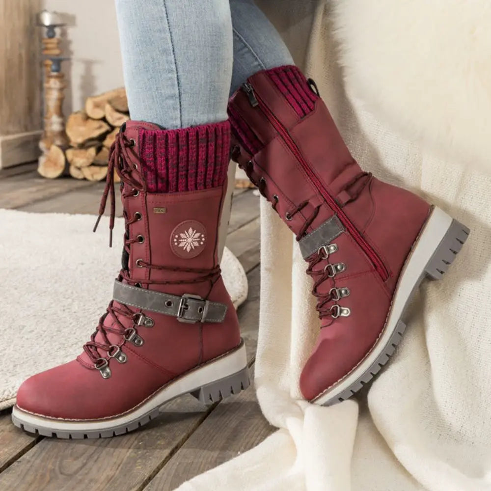 Sienna™ - Modern Knitted Mid-calf Snow Boots