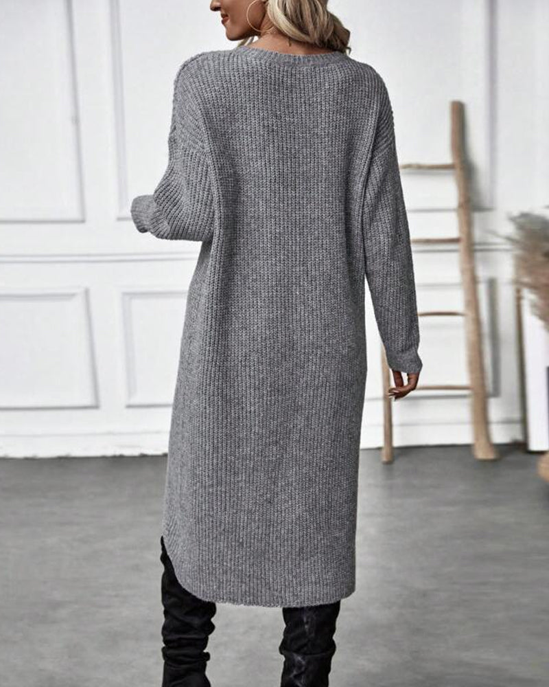 Addison™ - Comfortable Irregular Style Sweater Dress