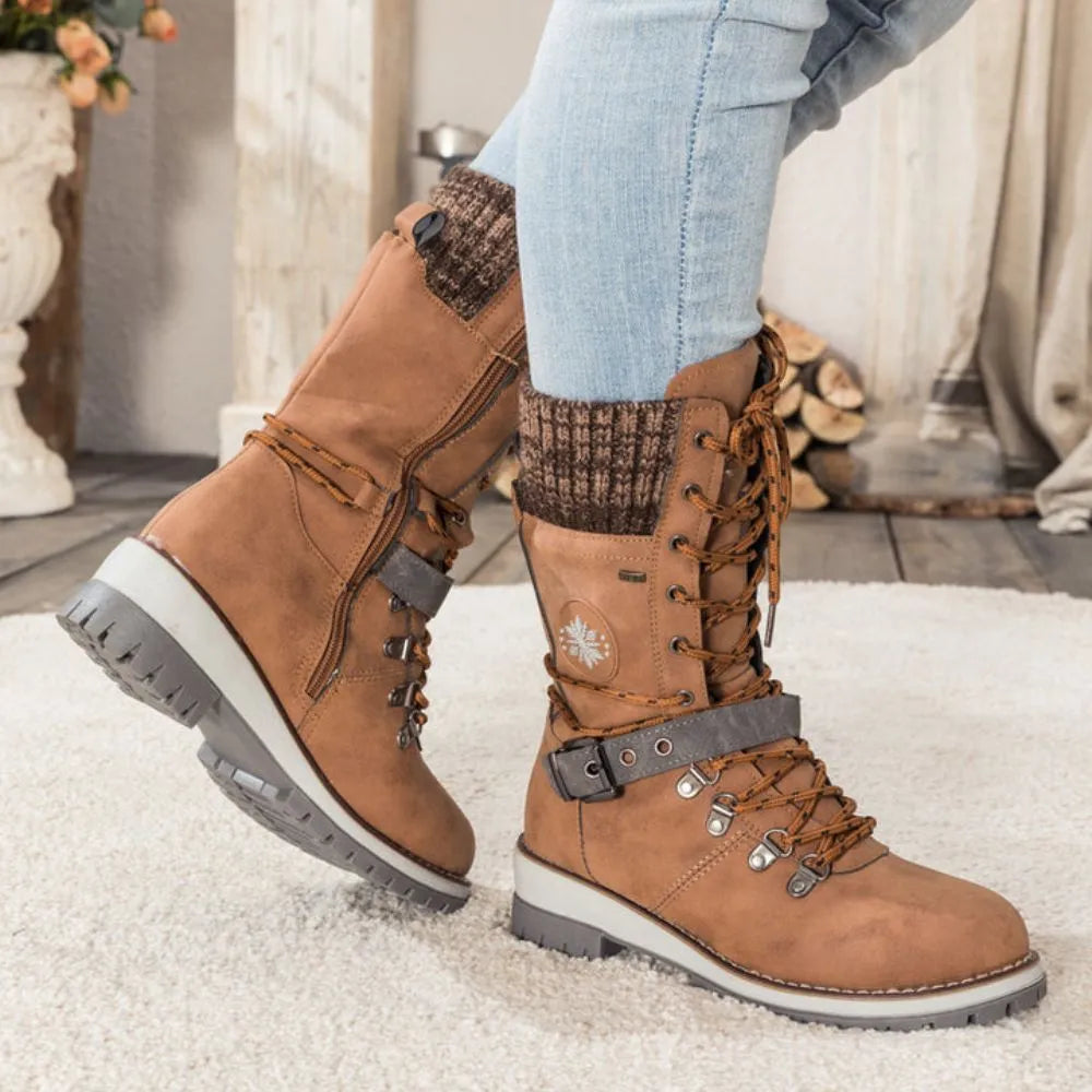 Sienna™ - Modern Knitted Mid-calf Snow Boots