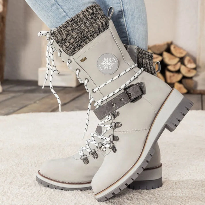 Sienna™ - Modern Knitted Mid-calf Snow Boots