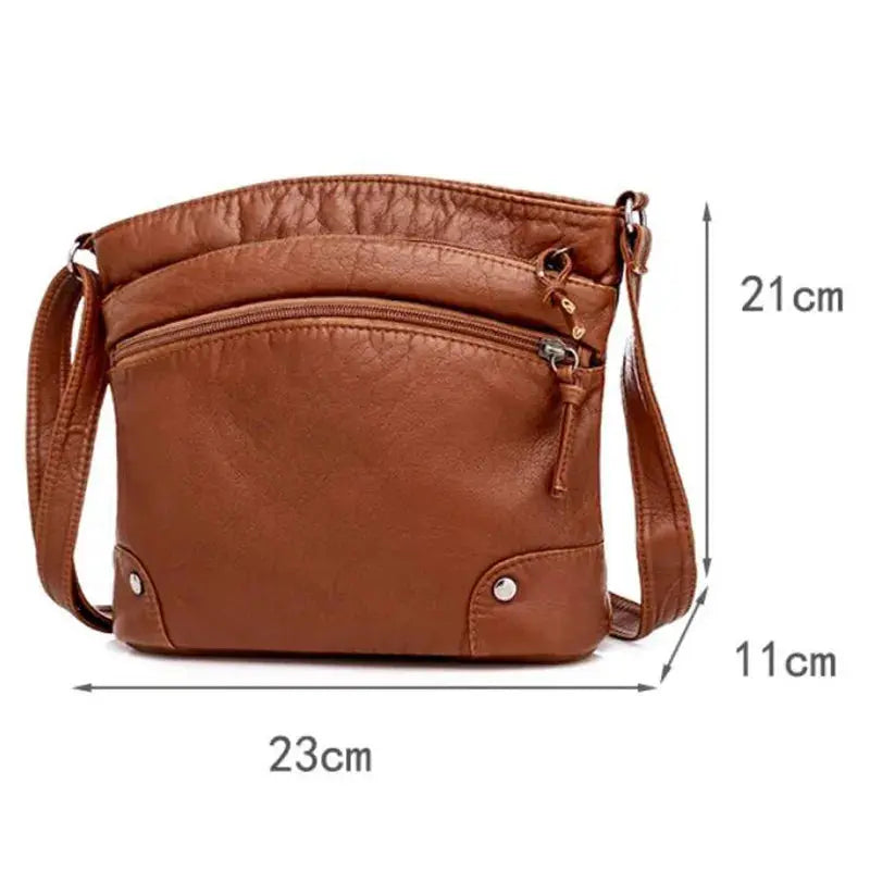 Grace’s Retro Charm | Soft Leather Anti-Theft Messenger Bag