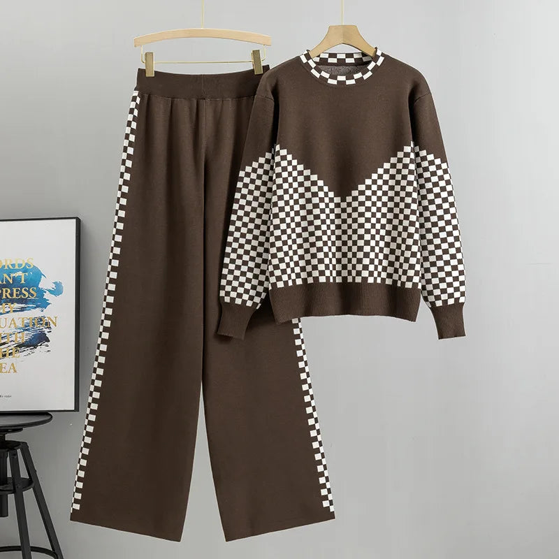 Avery™ - Knitted Pullover Pajamas Lounge Set