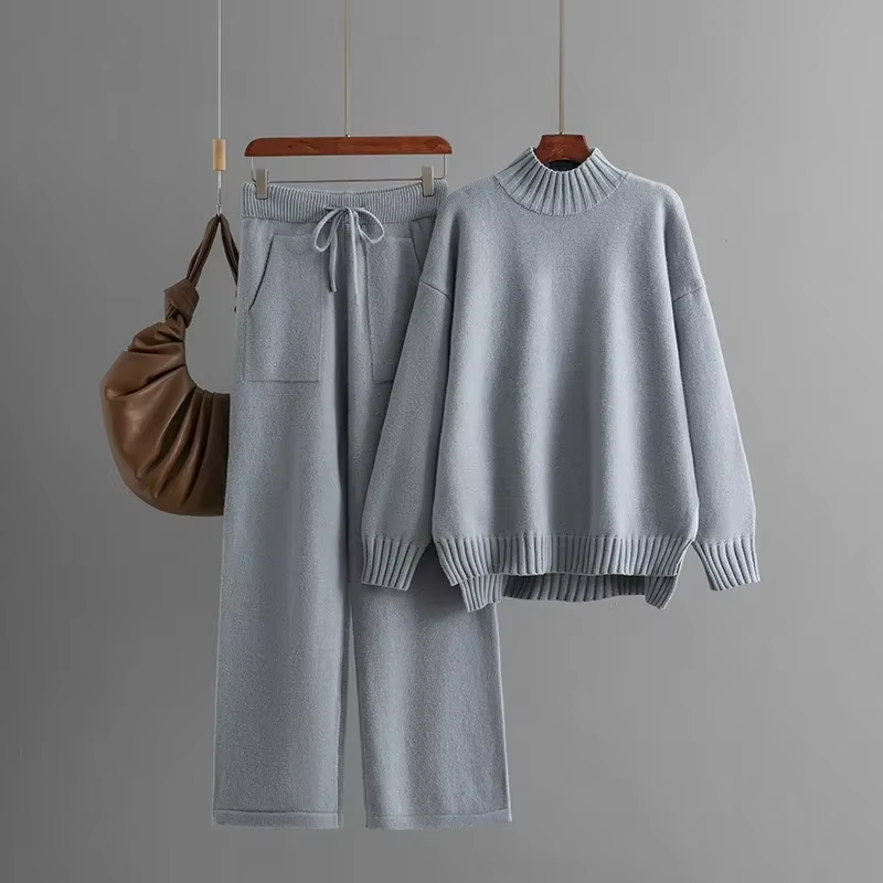 Scarlett™ - Stylish Long-sleeved Sweater & Straight pants Set