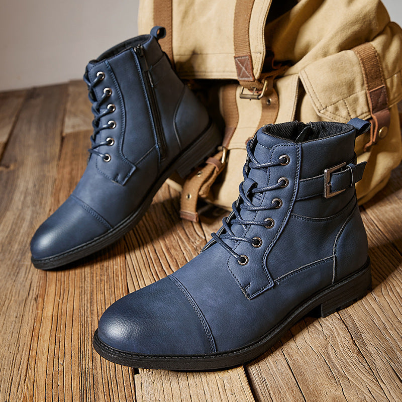 Hudson Buckle Leather Boots