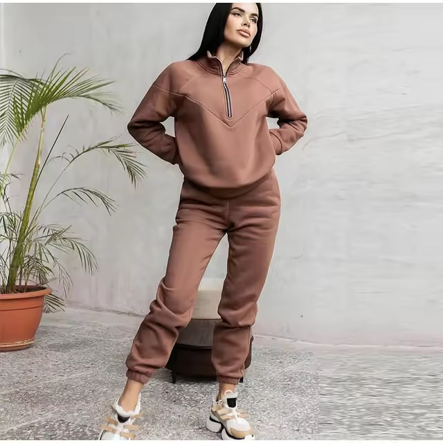 Lily™ - Comfortable Long Sleeve Zipper Tracksuit Set