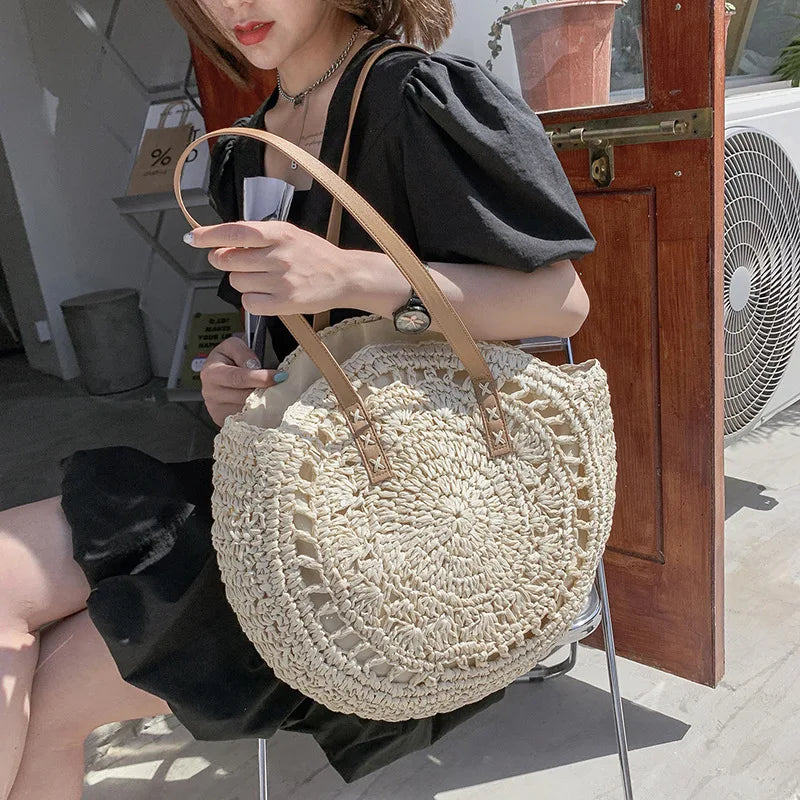 Bonnie™ - Handmade Multifunctional Straw Handbag