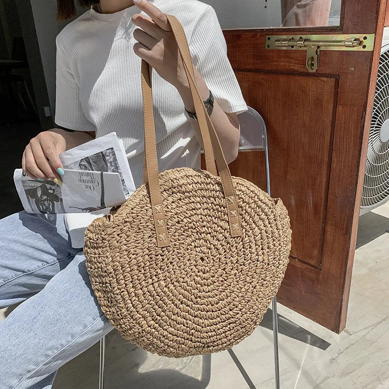 Bonnie™ - Handmade Multifunctional Straw Handbag