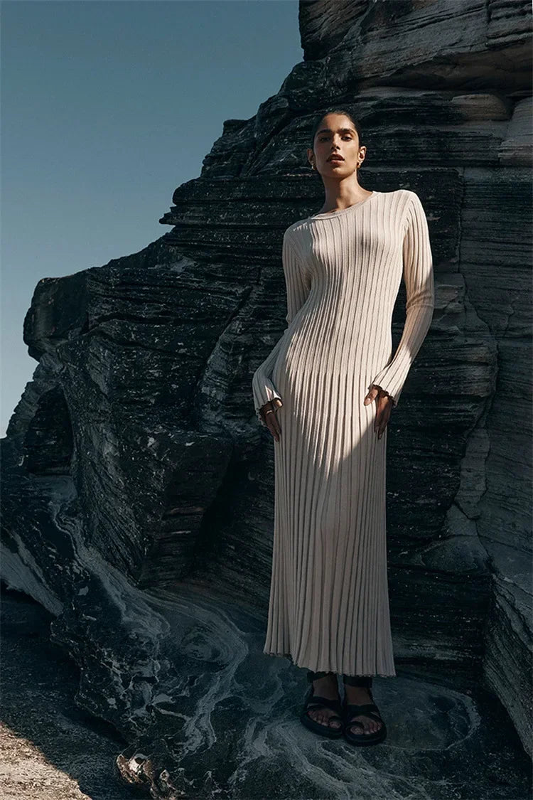 Avery™ - Elegant Knitted Maxi Dress