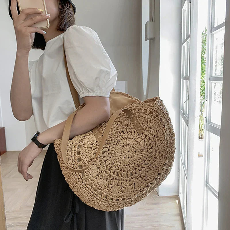 Bonnie™ - Handmade Multifunctional Straw Handbag