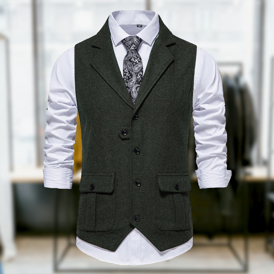 Oscar™ - Comfortable Classic Retro Style Vest with Pockets