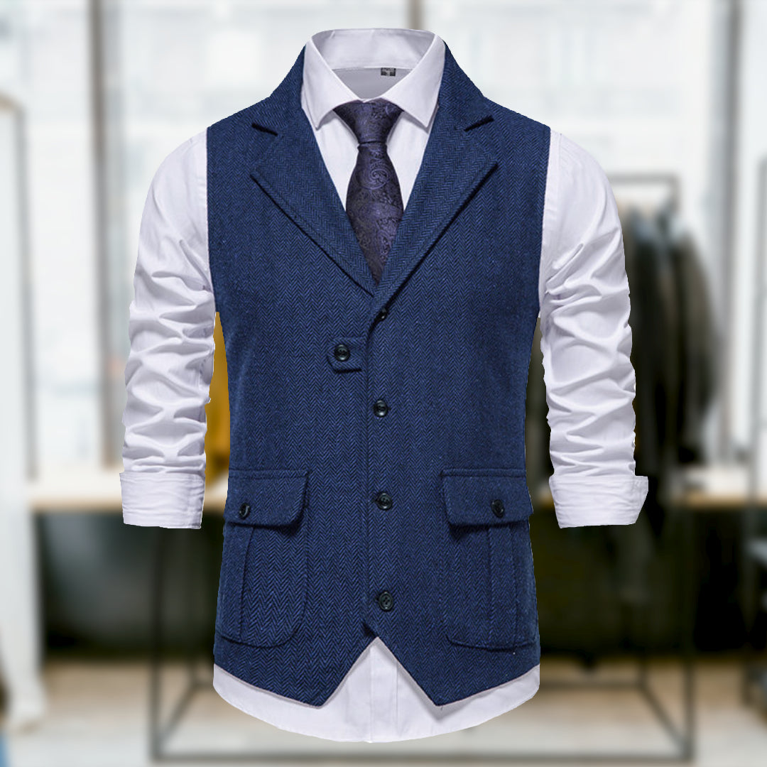 Wyatt™ - Comfortable Classic Retro Style Vest with Pockets