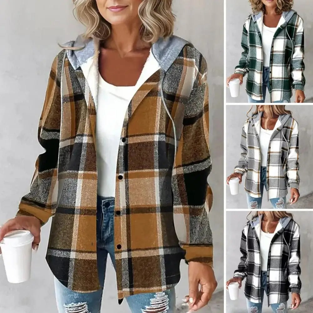 Aurora™ - Stylish Ultra Soft Hooded Checkered Jacket