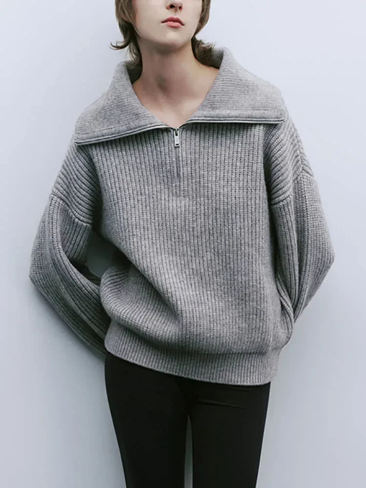 Luna™ - Stylish Loose Zipper Design Pullover