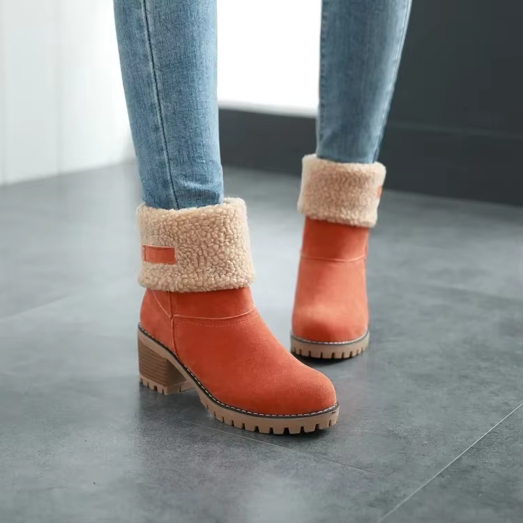 Holly™ - Stylish Fleece Leather Snow Boots