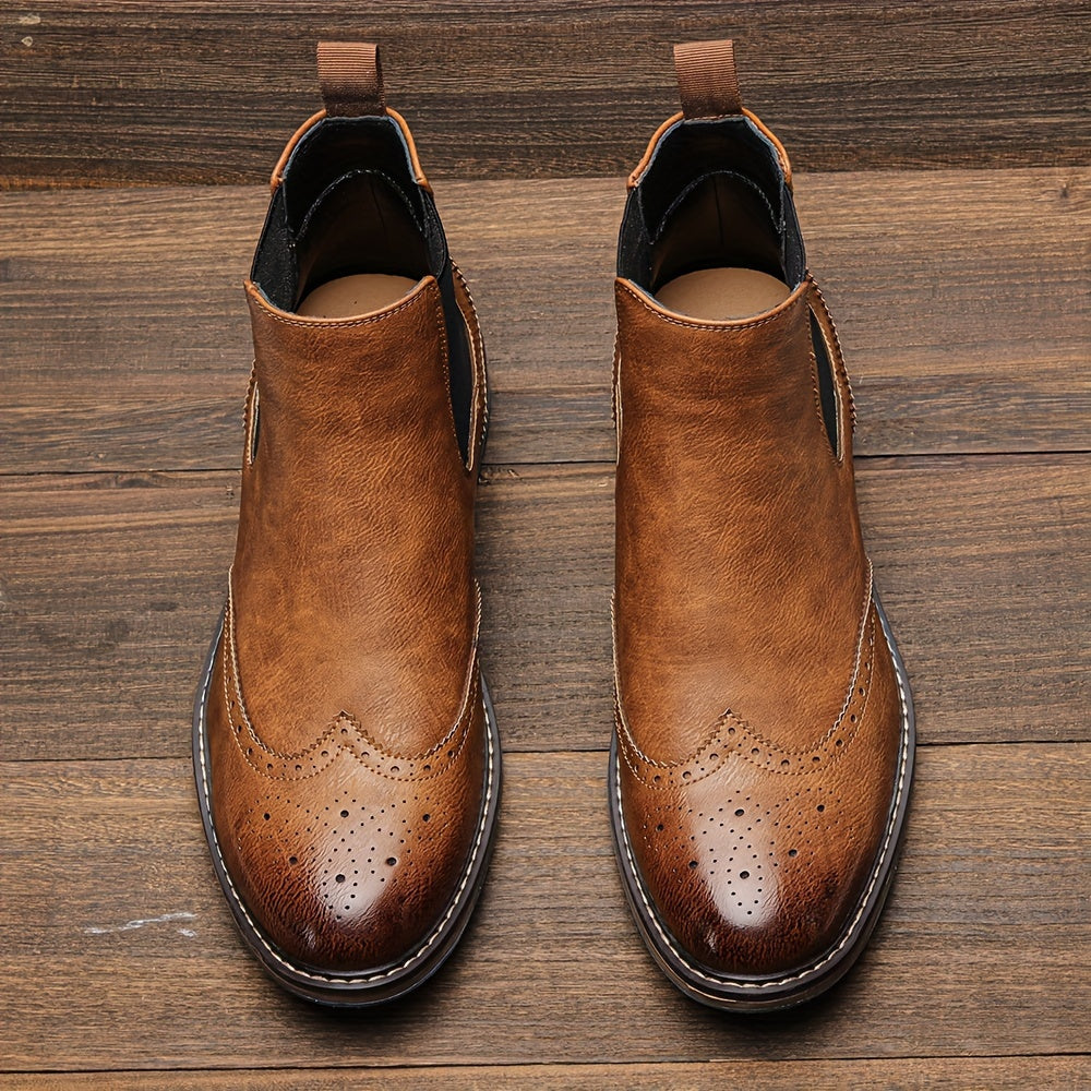 Heritage Style | Cambridge Wingtip Brogue Chelsea Boots