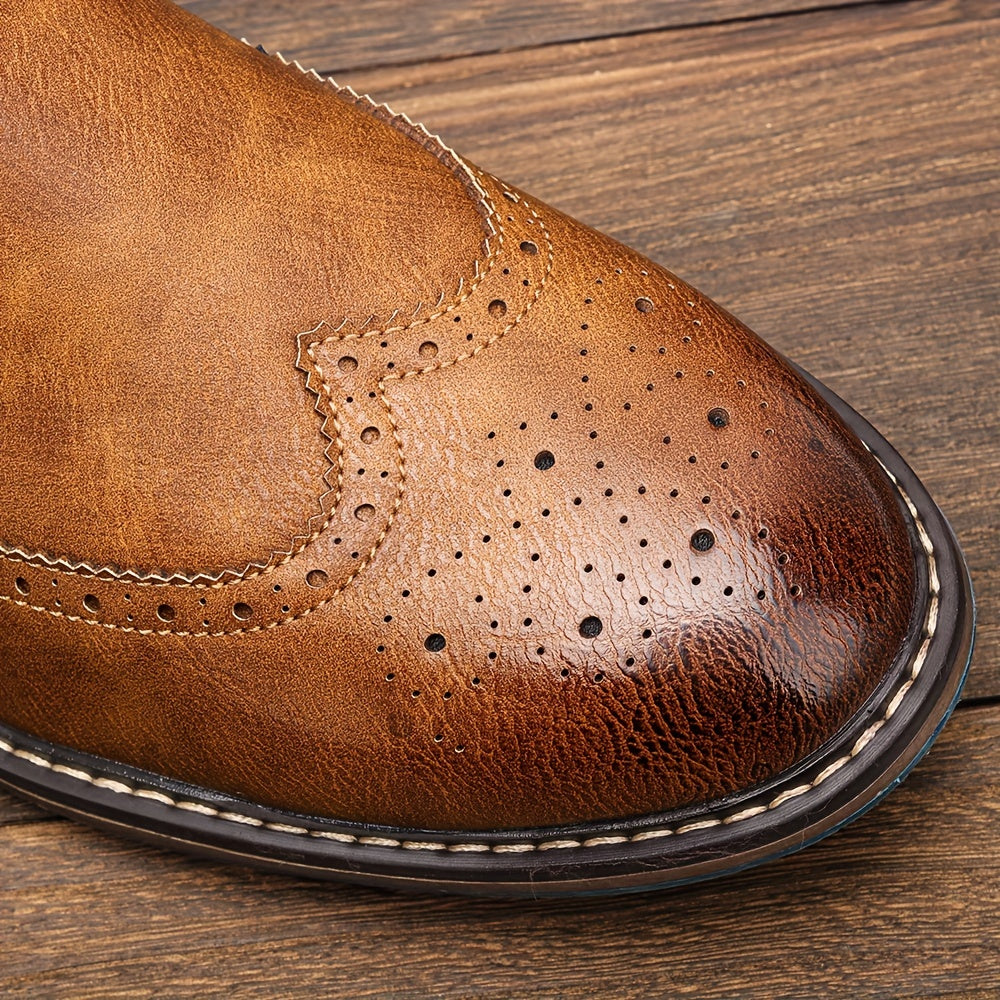 Heritage Style | Cambridge Wingtip Brogue Chelsea Boots