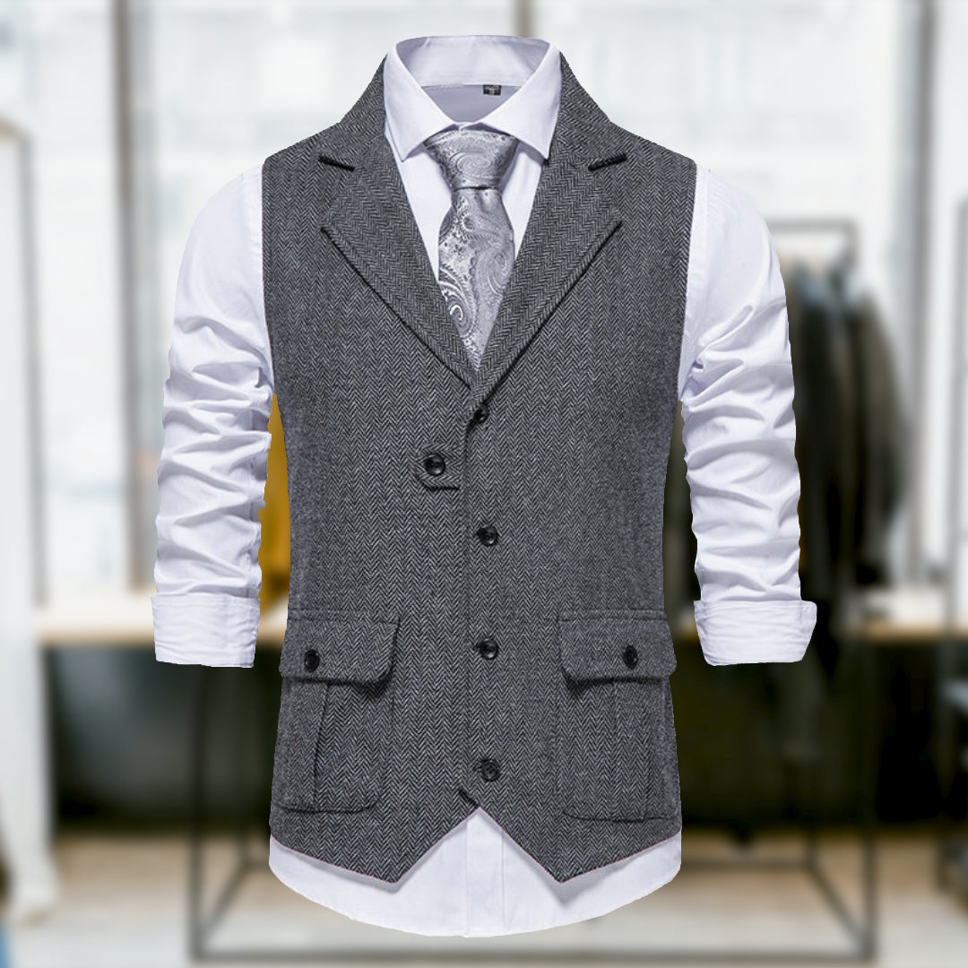 Oscar™ - Comfortable Classic Retro Style Vest with Pockets