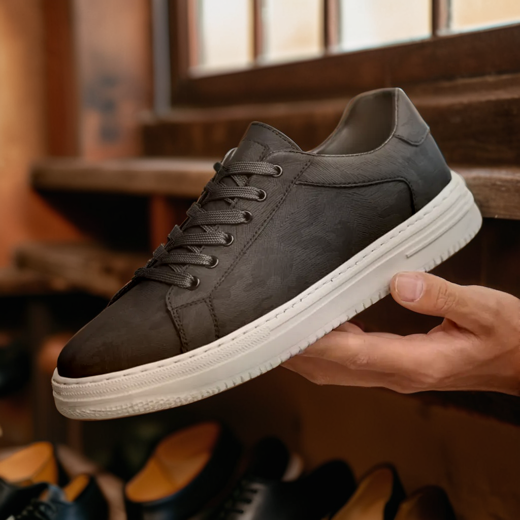 David's Heritage Luxe Style | Leather Sneakers