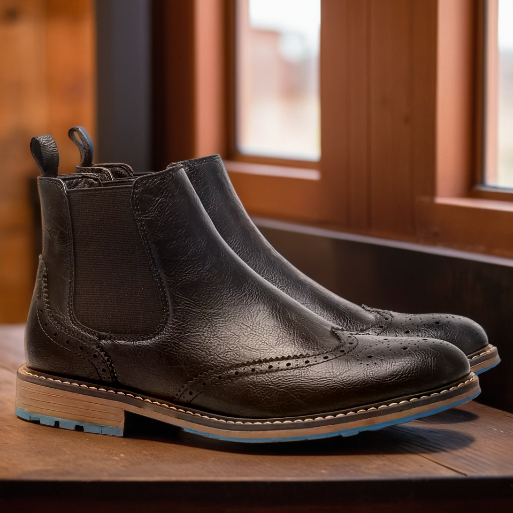 Heritage Style | Cambridge Wingtip Brogue Chelsea Boots