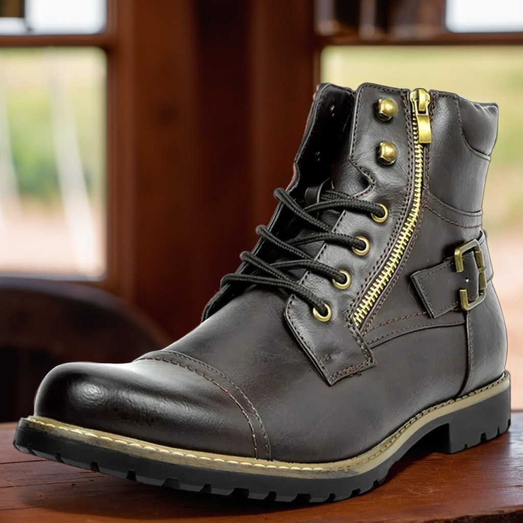 Titan’s Rugged Strength | Lace-Up Leather Boots