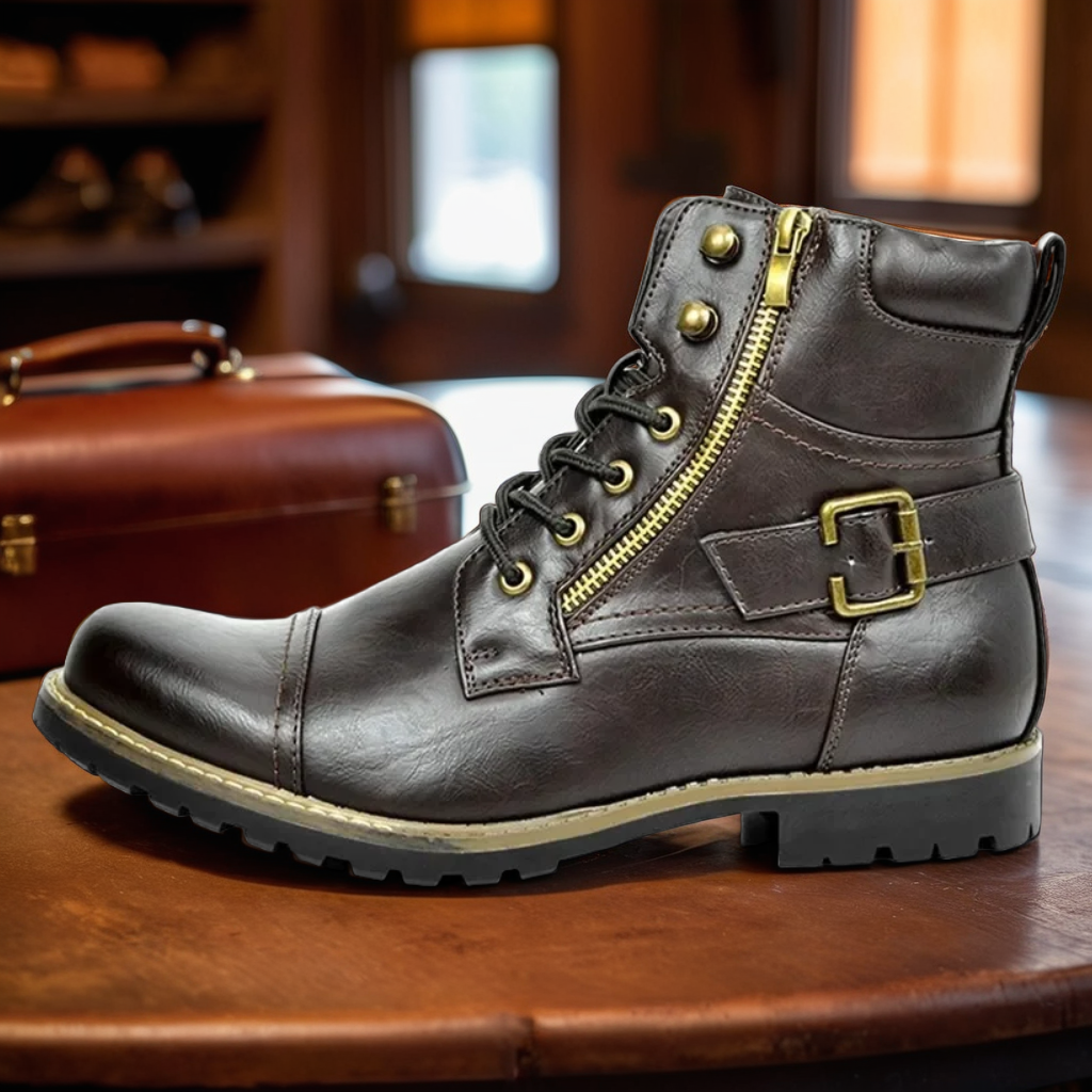 Titan’s Rugged Strength | Lace-Up Leather Boots