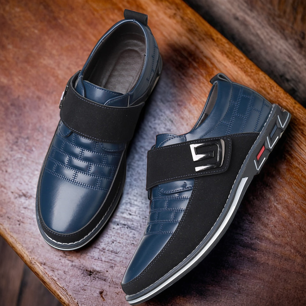 David's Velcro Oxford™ | Premium Leather Slip-On Shoes