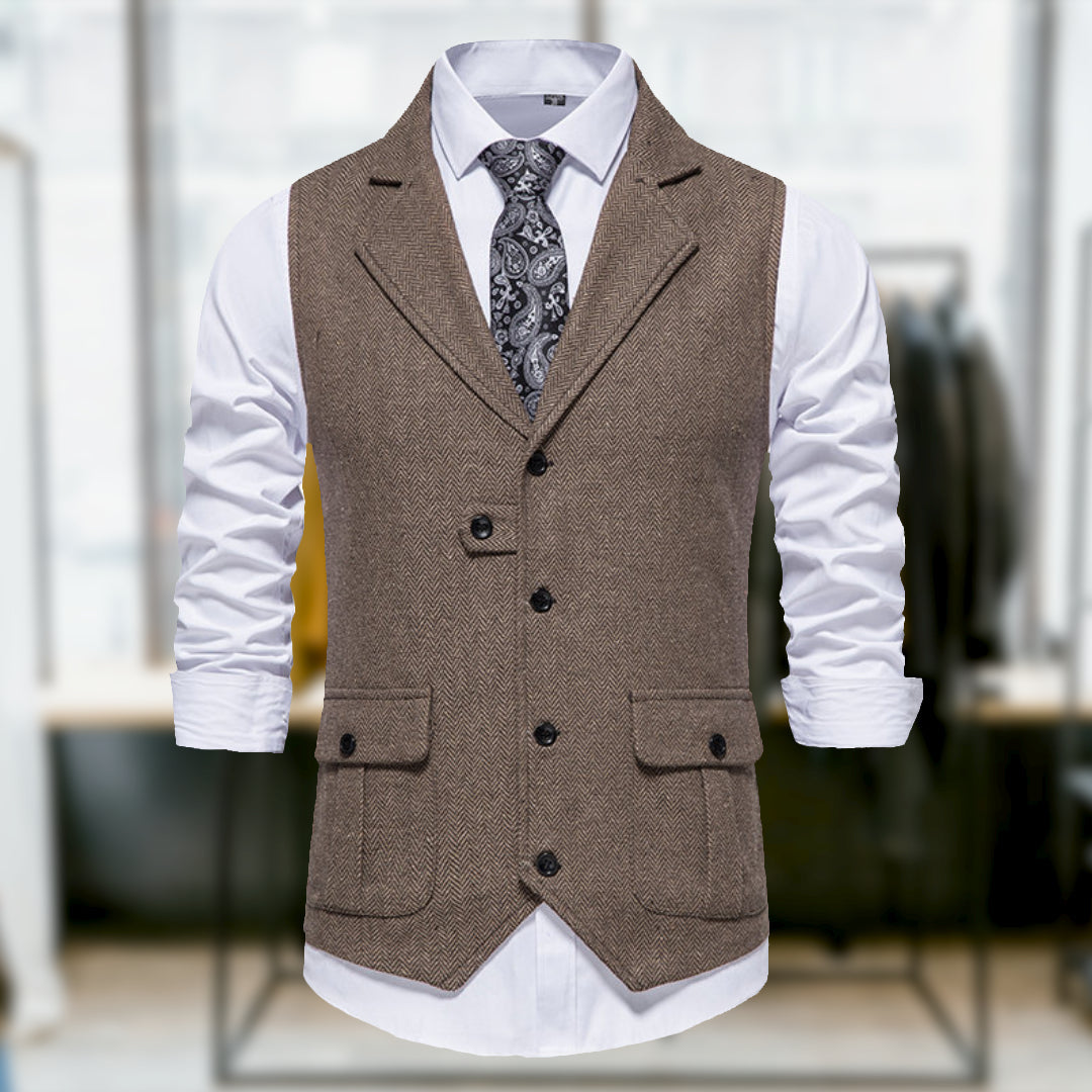 Oscar™ - Comfortable Classic Retro Style Vest with Pockets