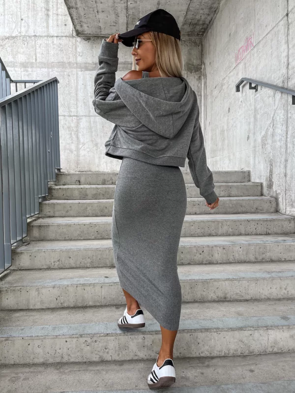 Victoria™ - Stylish Comfortable Dress with Sweatshirt Set